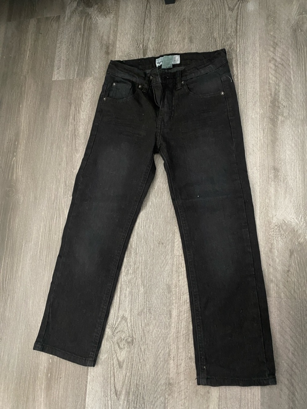Kid’s Black Straight-Leg Jeans